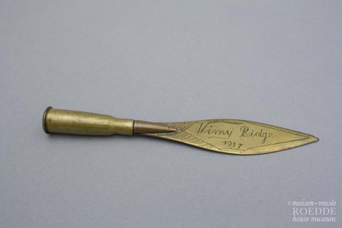 Letter opener, Vimy Ridge 1917